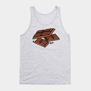 Chocolate Bar Pieces Digital Illustration Tank Top